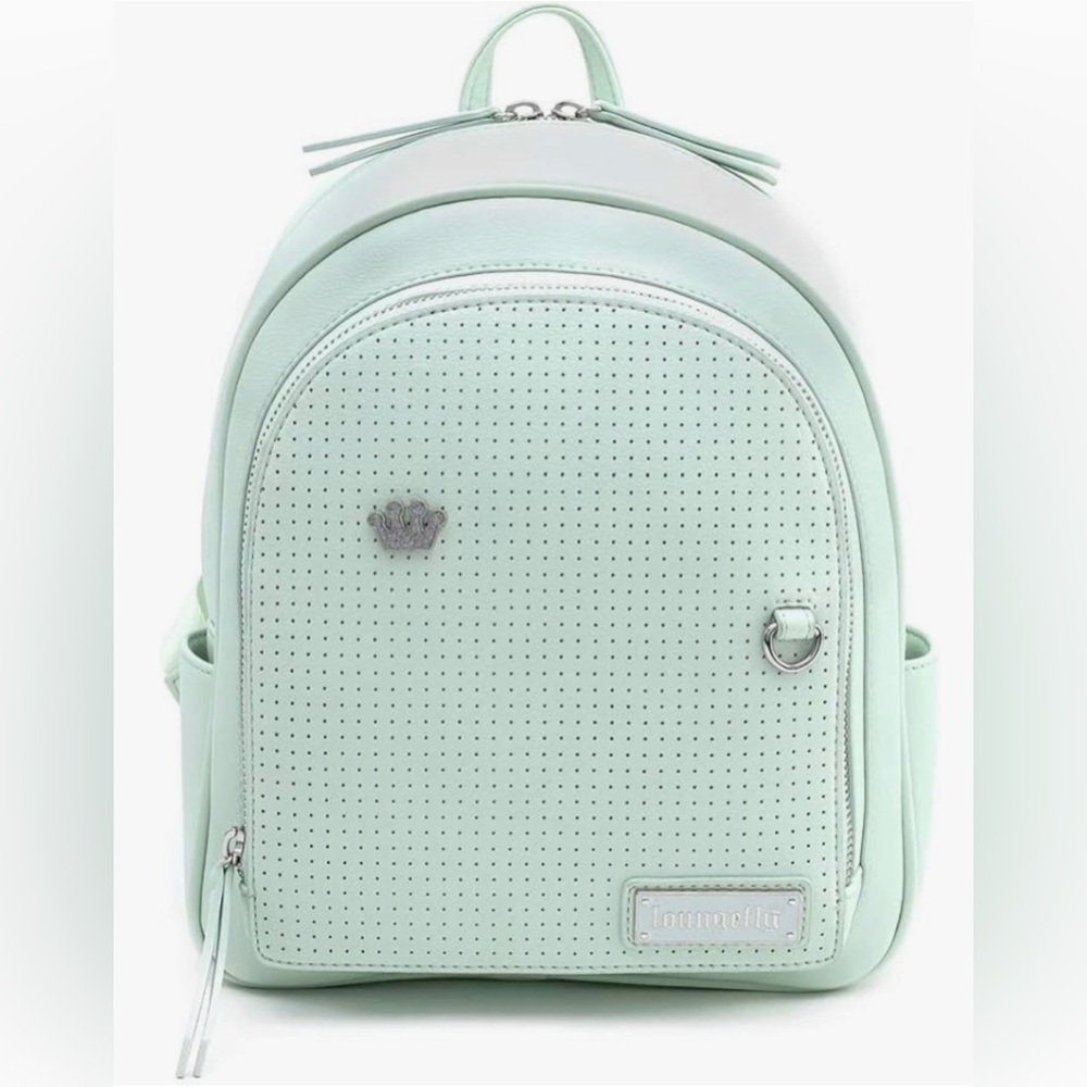 Loungefly Mint Pin Trader Faux-Leather Mini Backpack Theme Park Bag Amusement